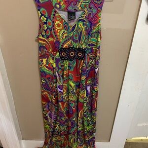 New Directions Multicolor Paisley Maxi Dress